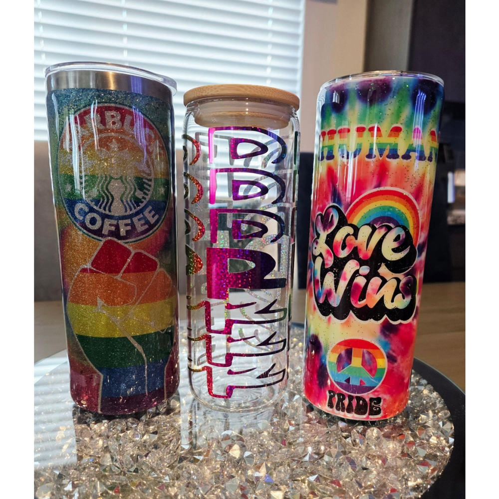 Tumblers- Pride Tumblers- Set of 3 20oz Custom Tumblers